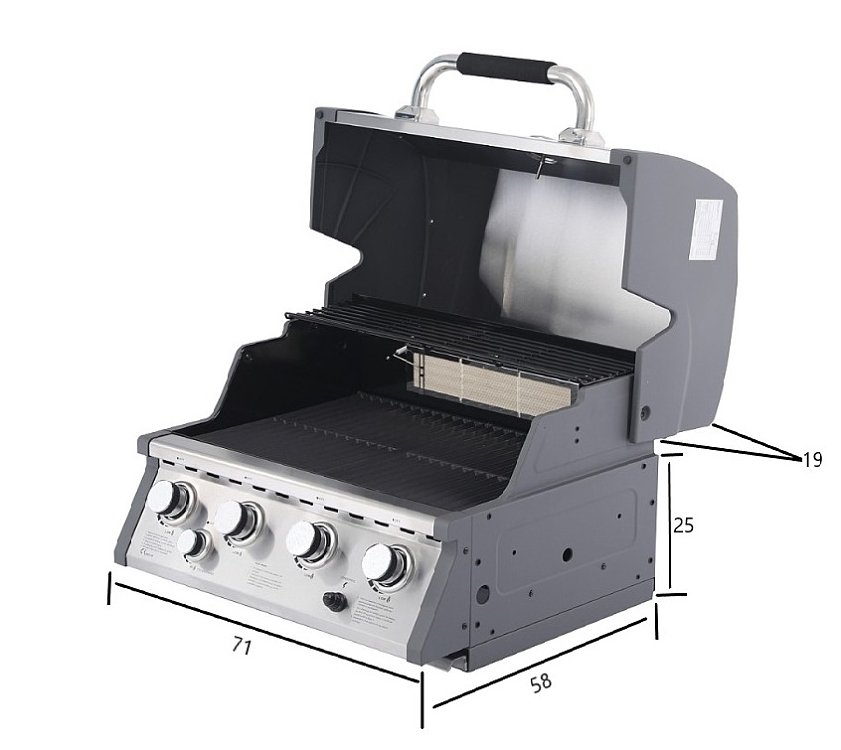 THERMOGATZ SEMI-PROF TGH-BI-M61 BBQ Υγραερίου 4+1 17,5kW 03.313.421