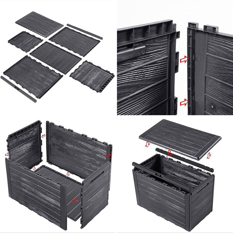 Μπαούλο Αποθήκευσης 190lt Ανθρακί 55x43.3x78 MBBL190-S433 103775