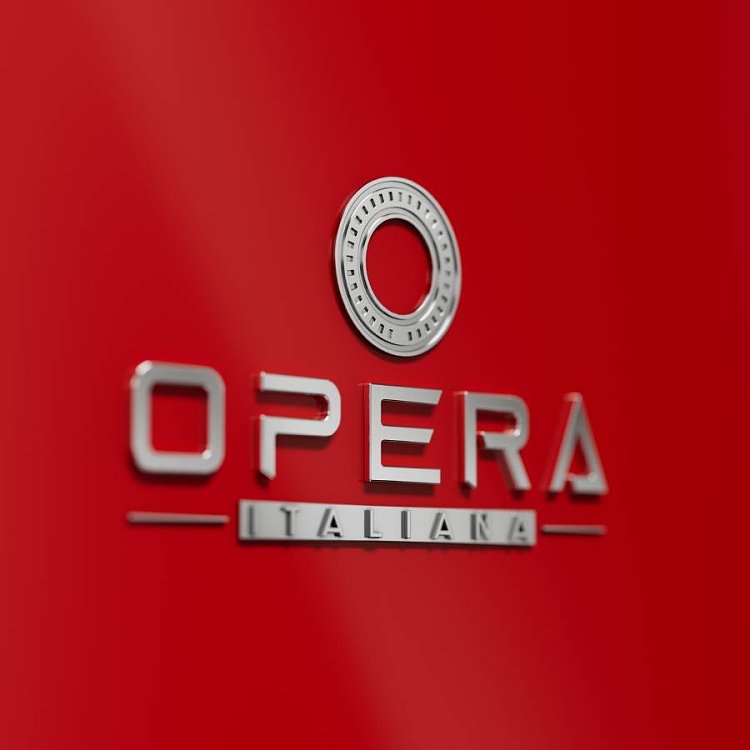 OPERA ITALIANA OFRMC70R MORRICONE Ψυγειοκαταψύκτης CLASSIC ROSSO 190.2x71x76