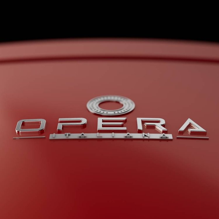 OPERA ITALIANA OFRMC70R MORRICONE Ψυγειοκαταψύκτης CLASSIC ROSSO 190.2x71x76