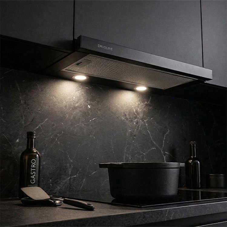 DAVOLINE OMEGA PLUS BLACK 60 Απορροφητήρας Συρόμενος 801012107