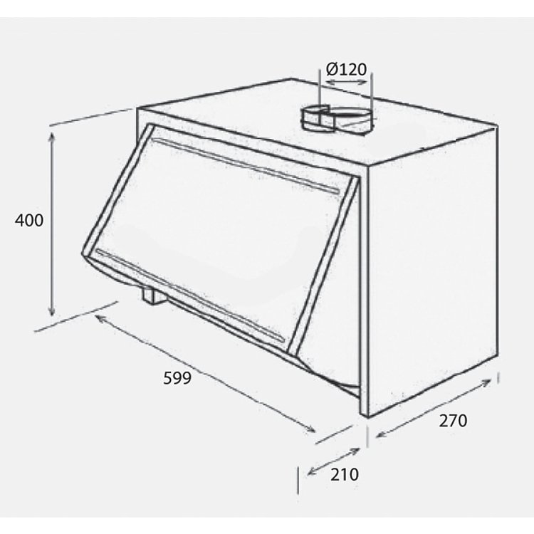DAVOLINE  P141 D WH Απορροφητήρας Πτυσσόμενος 60cm Λευκό 800008105