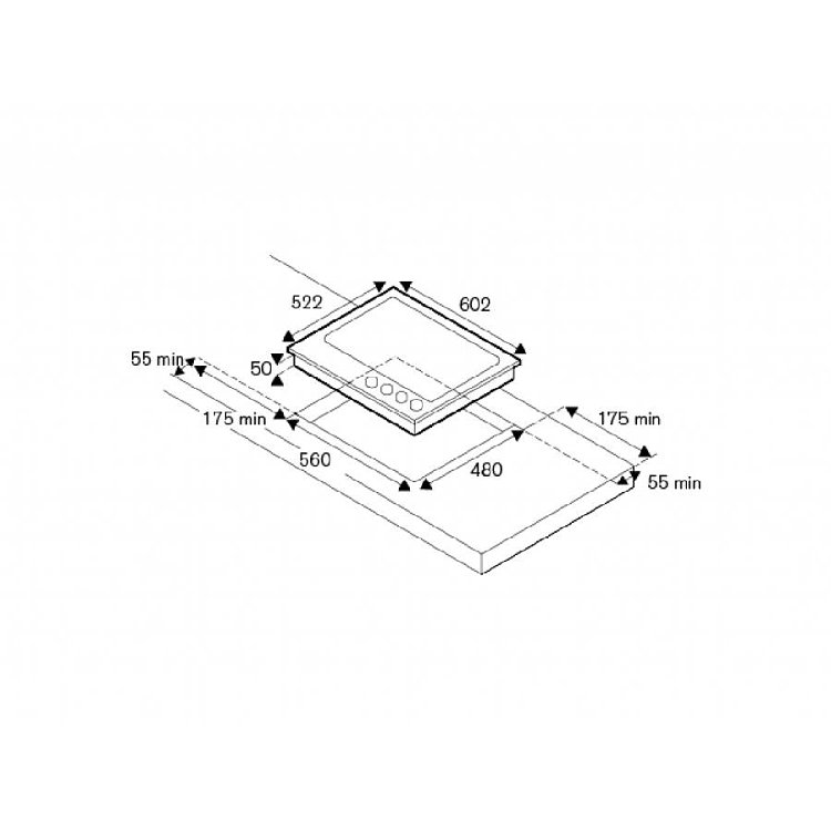 BERTAZZONI P60 4L HER AG LPG Εστία Υγραερίου 60cm Μπεζ