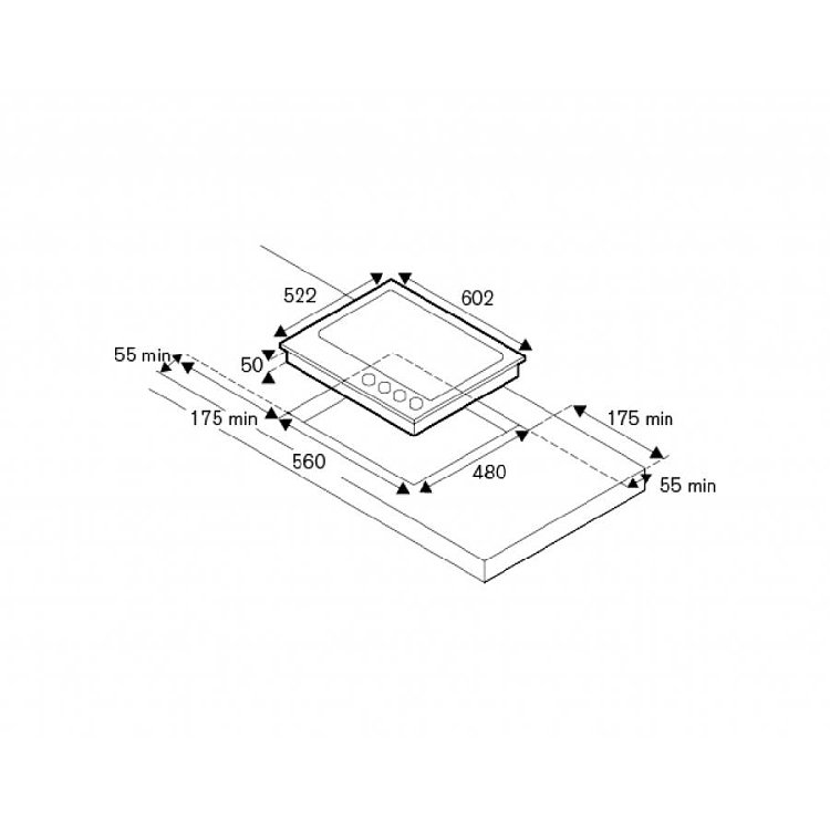 BERTAZZONI P60 4L HER AX LPG Εστία Υγραερίου 60cm Μπεζ