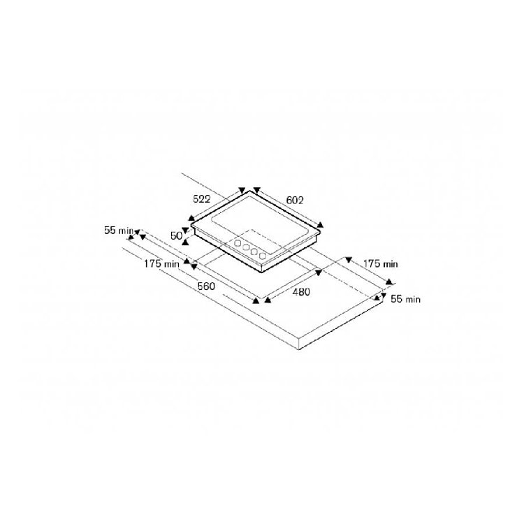 BERTAZZONI P60 4L MOD NE GN Εστία Φυσικού Αερίου 60cm Μαύρο