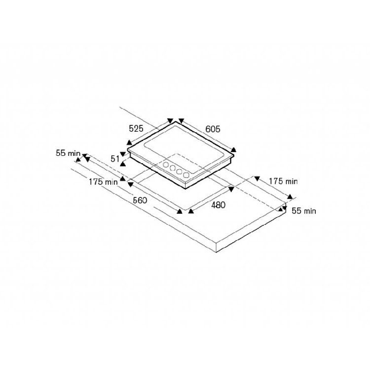 BERTAZZONI P60 4L PRO GNE GN Εστία Φυσικού Αερίου 60cm Μαύρο