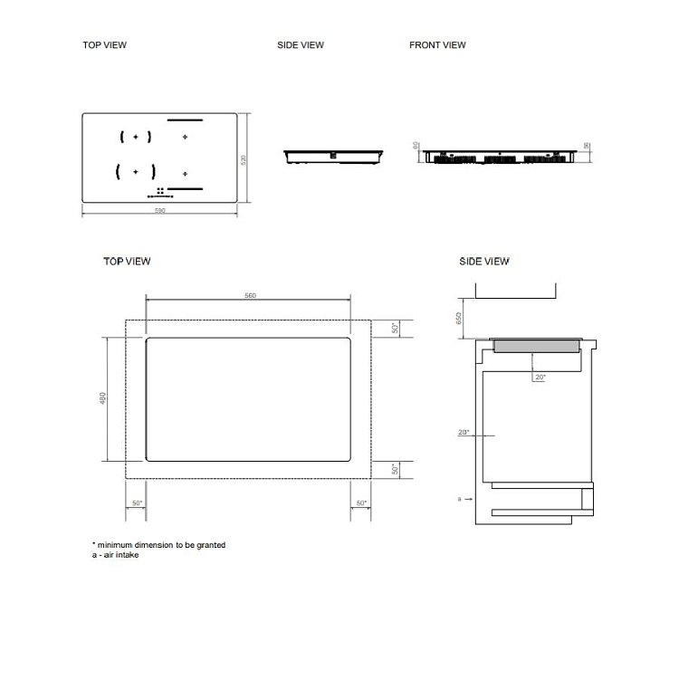 BERTAZZONI P60 4I 1B 26NVS Εστία Επαγωγική 60cm Μαύρη