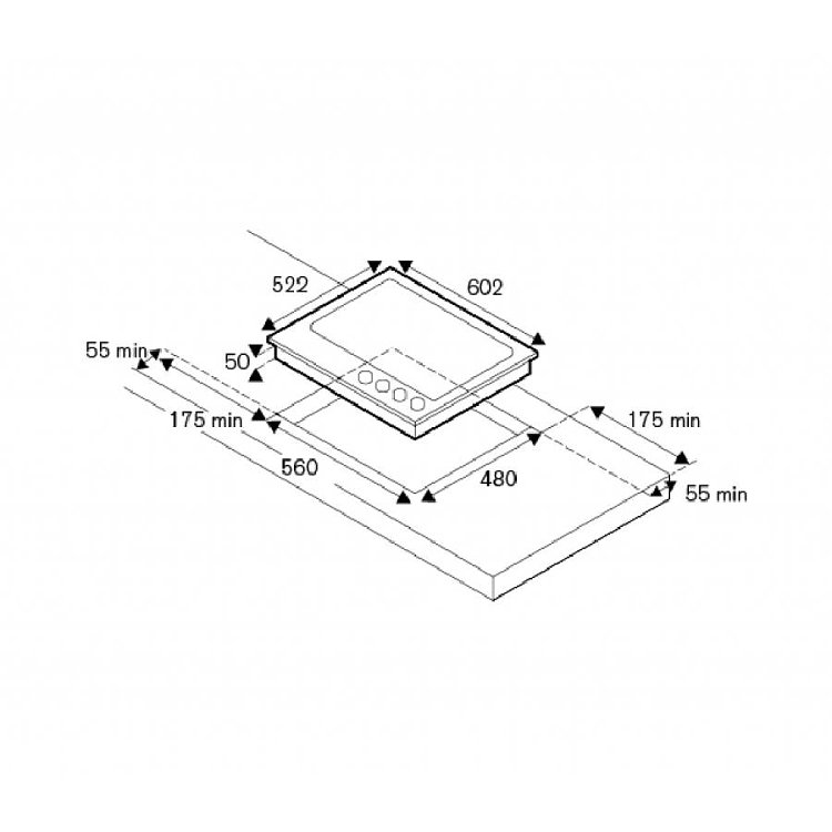 BERTAZZONI P60 4L MOD X GN Εστία Φυσικού Αερίου 60cm Inox
