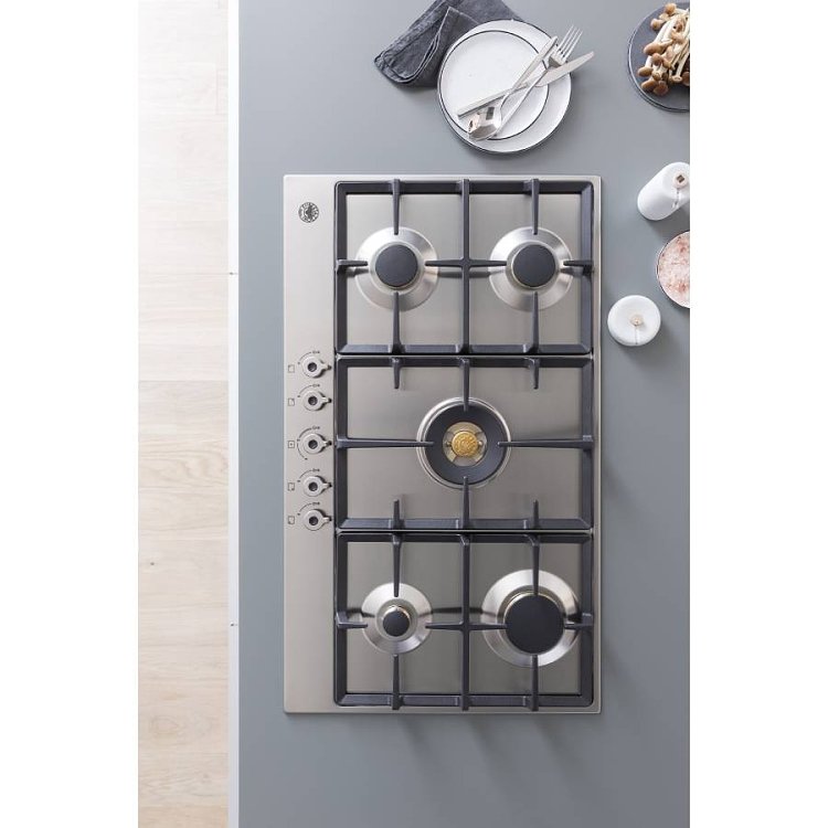 ΕΣΤΙΑ BERTAZZONI P90 5C PRO X LPG Εστία Υγραερίου 90cm Inox