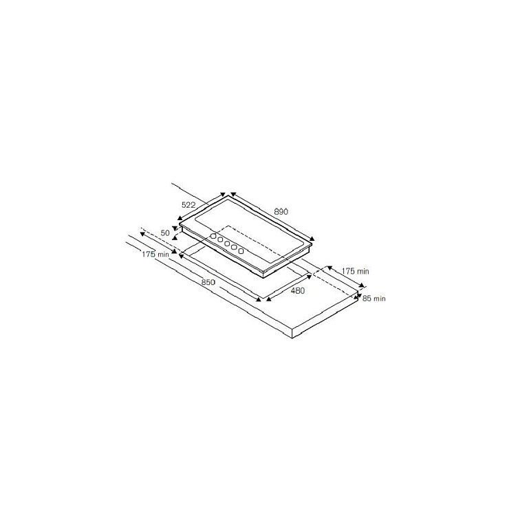 ΕΣΤΙΑ BERTAZZONI P90 5C PRO X GN Εστία Φυσικού Αερίου 90cm Inox