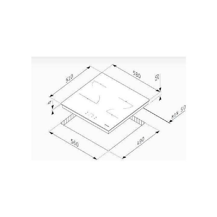 Pyramis PHC62410FMB Εστία Κεραμική 60cm Μαύρο 174020033