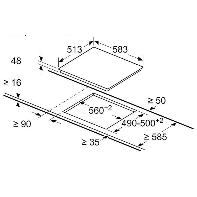Bosch PKE645BB2E Εστία Κεραμική 60cm Μαύρo