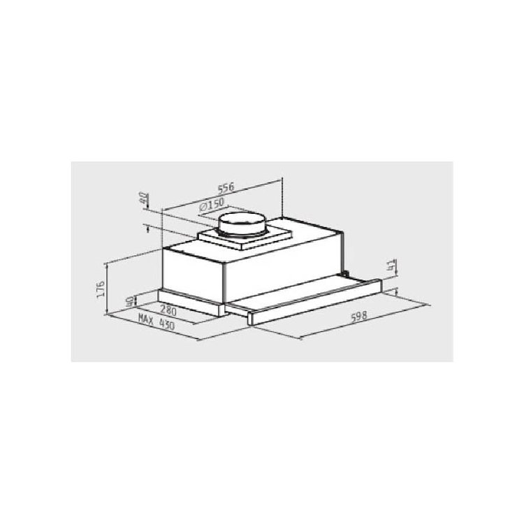 Pyramis PTC63413BG Απορροφητήρας Συρόμενος 60cm Μαύρο