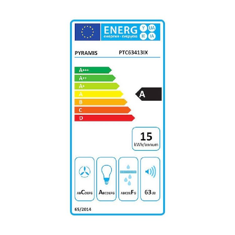 Pyramis PTC63413IX Απορροφητήρας Συρόμενος 60cm Inox 174030000