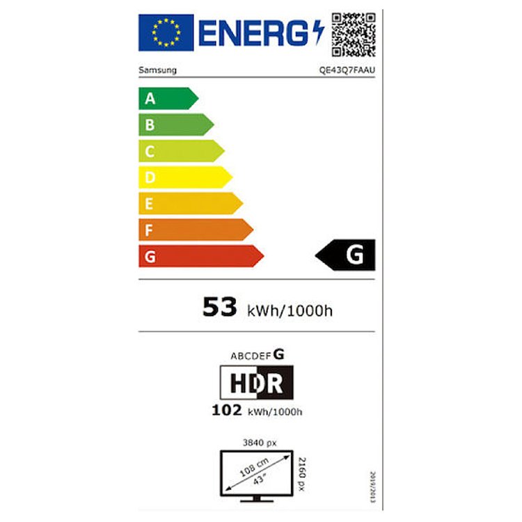 SAMSUNG QE43Q7FAAUXXH Τηλεόραση Smart 43" 4K UHD QLED