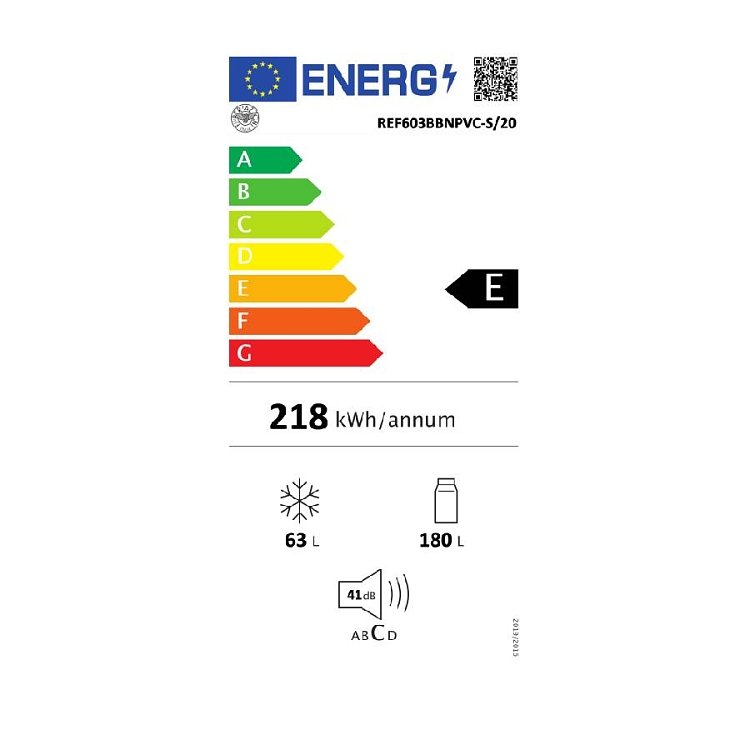 BERTAZZONI REF60 3BBN PVC-S/20 Εντοιχιζόμενος Ψυγειοκαταψύκτης 177x54x54.5