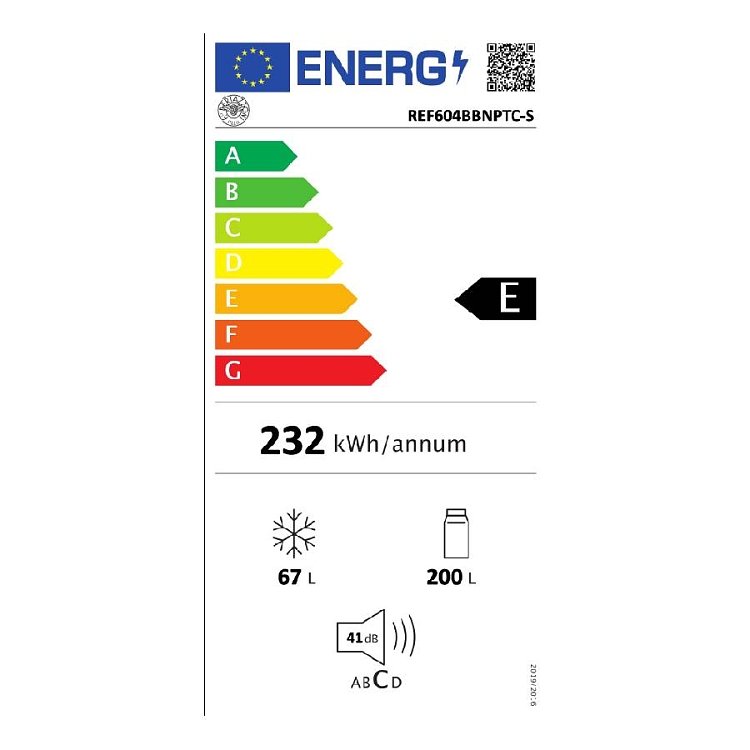 BERTAZZONI REF60 4BB NP TC-S Εντοιχιζόμενος Ψυγειοκαταψύκτης 193.7x54x55