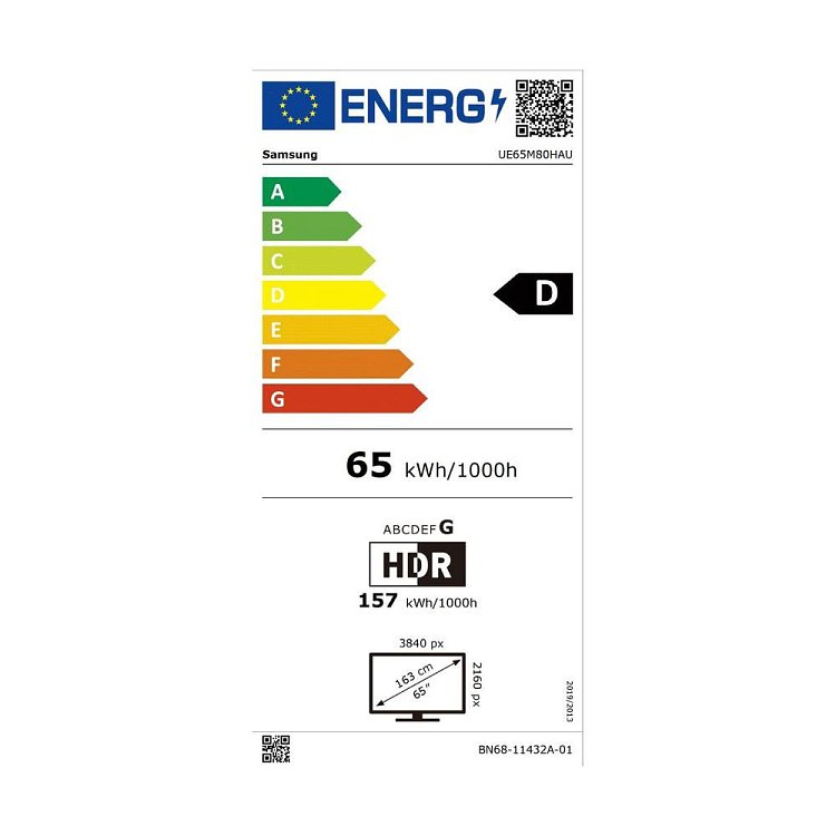 SAMSUNG UE65M80H Τηλεόραση 65" Mini LED 4K