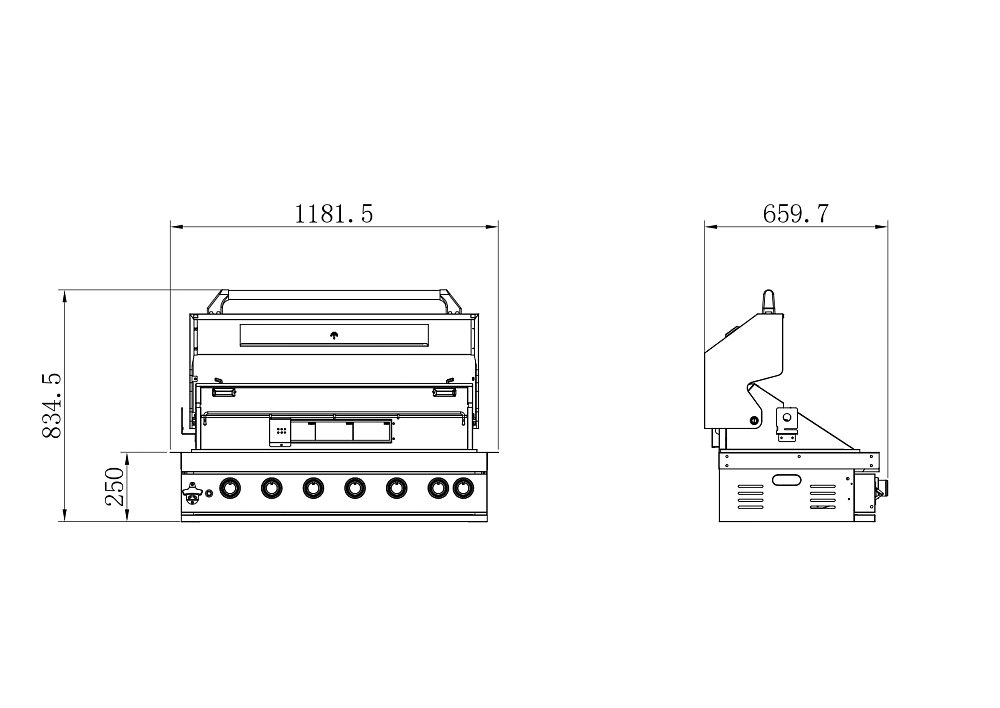 THERMOGATZ TGH-BI-B8B-G BBQ Υγραερίου 26.7kW 03.313.418