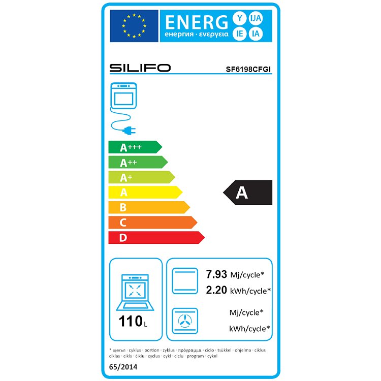SILIFO SF6198CFGI Κουζίνα Υγραερίου 90cm Inox 82x90x59 110lt