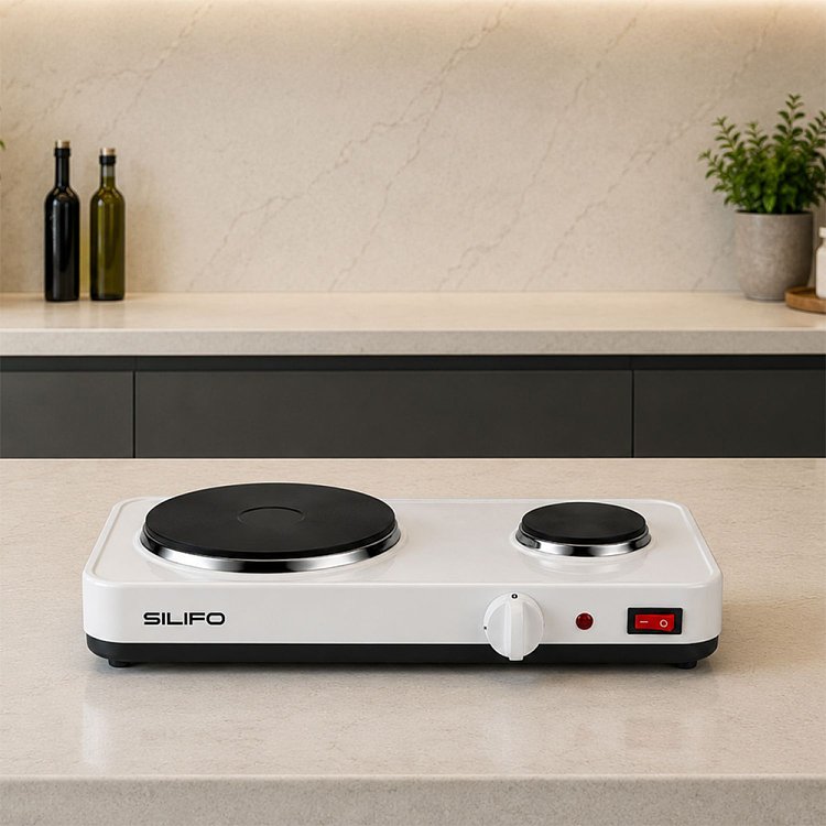 SILIFO SF6644 Εμαγιέ Εστία Λευκή 1950W