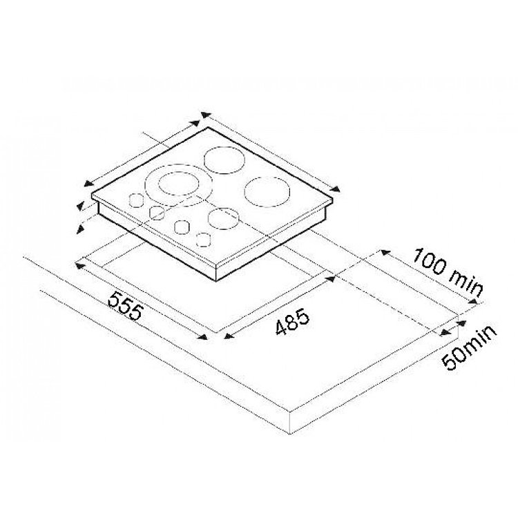 THERMOGATZ TGS 9030 IX Εστία Υγραερίου 60cm Inox 04.405.117