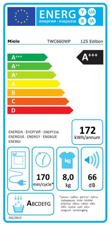 Miele TWC660 WP Στεγνωτήριο Λευκό 8kg