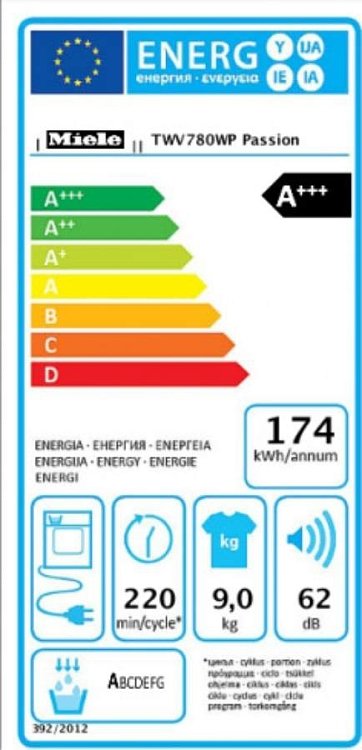 Miele TWV780 WP Στεγνωτήριο Λευκό 9kg