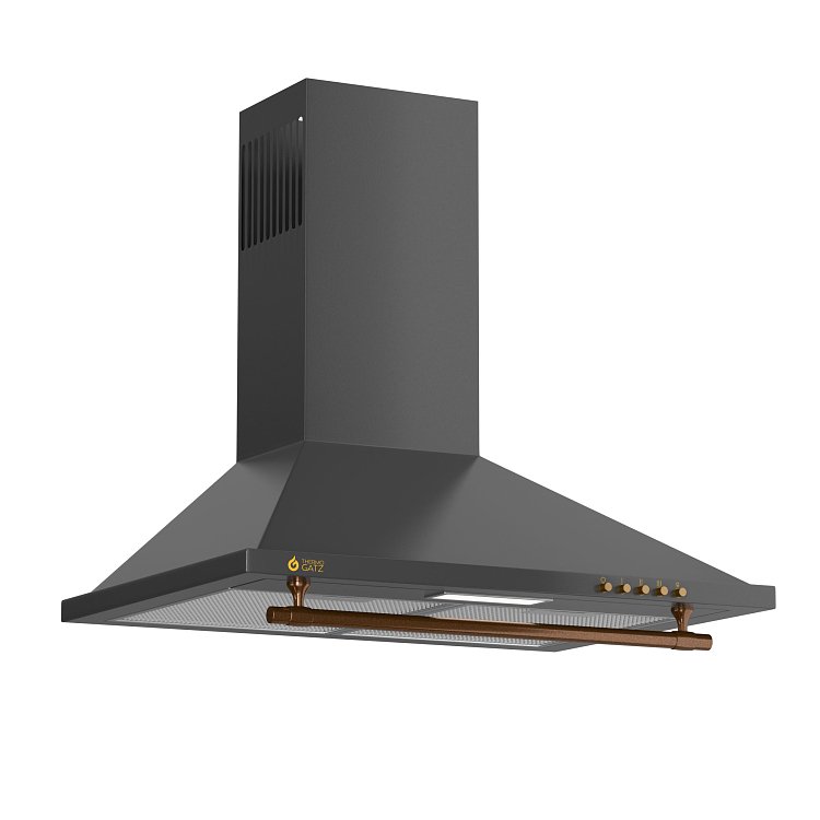 THERMOGATZ TGS 950 RUSTIC Απορροφητήρας Καμινάδα Μαύρο 60cm 04.400.067