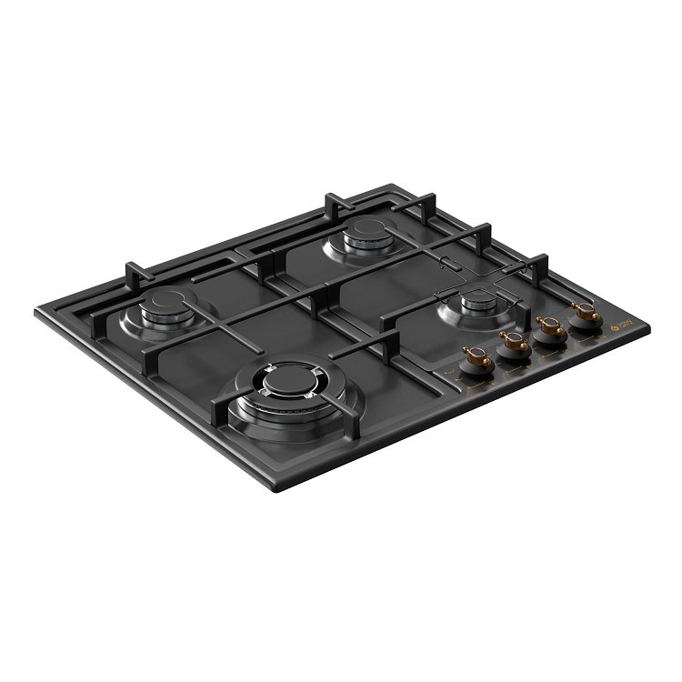 THERMOGATZ TGS 9511 BL Rustic Εστία Υγραερίου 60cm Μαύρη 04.405.124