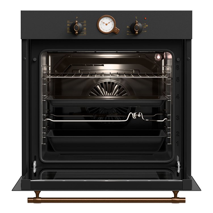 THERMOGATZ TGS 5580 XL Rustic Φούρνος άνω Πάγκου 80lt Ανθρακί 04.405.210