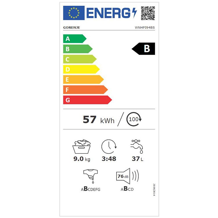 Gorenje WNHPI94BS Πλυντήριο Ρούχων Λευκό 9kg (4 Έτη Εγγύηση)