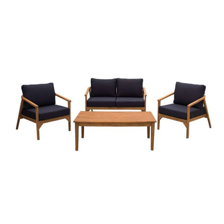 Σαλόνι Κήπου Σετ 4 Τμχ Anegada Teak Navy Blue 5491G 200-22-002
