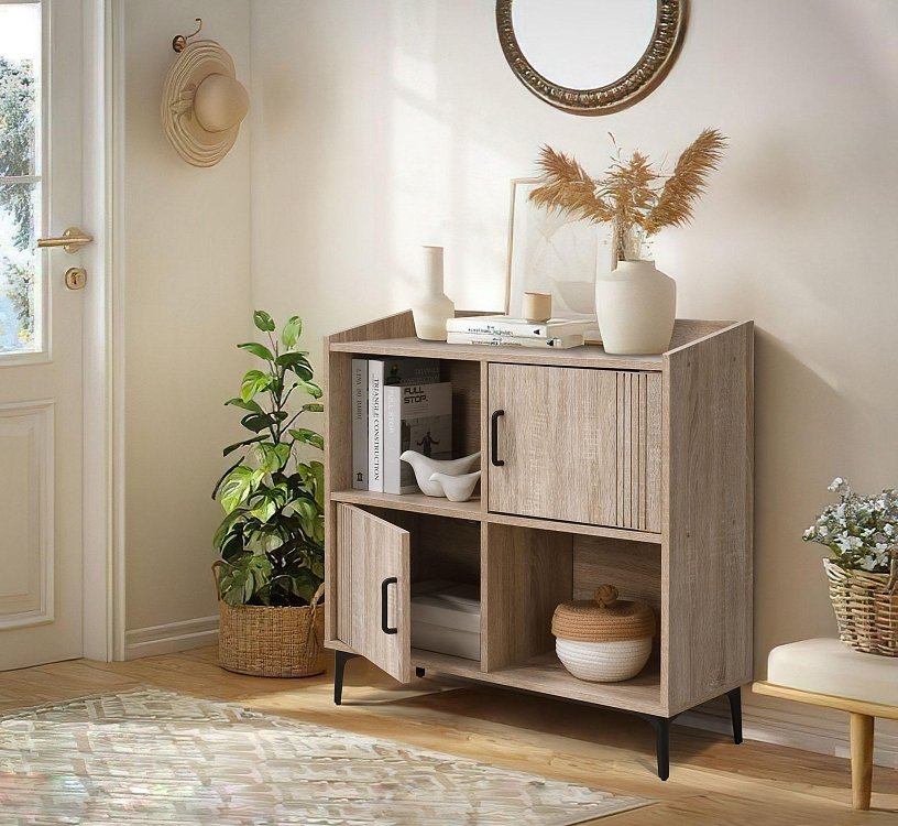 ΒΙΒΛΙΟΘΗΚΗ-ΡΑΦΙΕΡΑ Fylliana Board SONOMA ΧΡΩΜΑ 80x30x80εκ 932-224-023