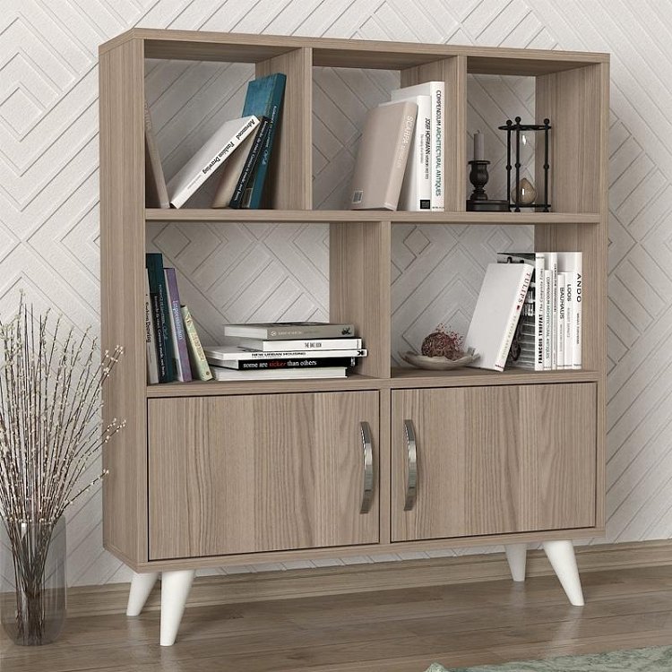 ΒΙΒΛΙΟΘΗΚΗ-ΡΑΦΙΕΡΑ Fylliana Orbit GREY OAK 90*22*105 881-00-020