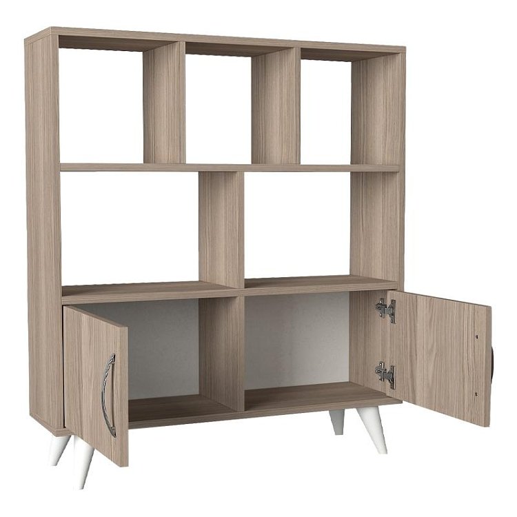 ΒΙΒΛΙΟΘΗΚΗ-ΡΑΦΙΕΡΑ Fylliana Orbit GREY OAK 90*22*105 881-00-020