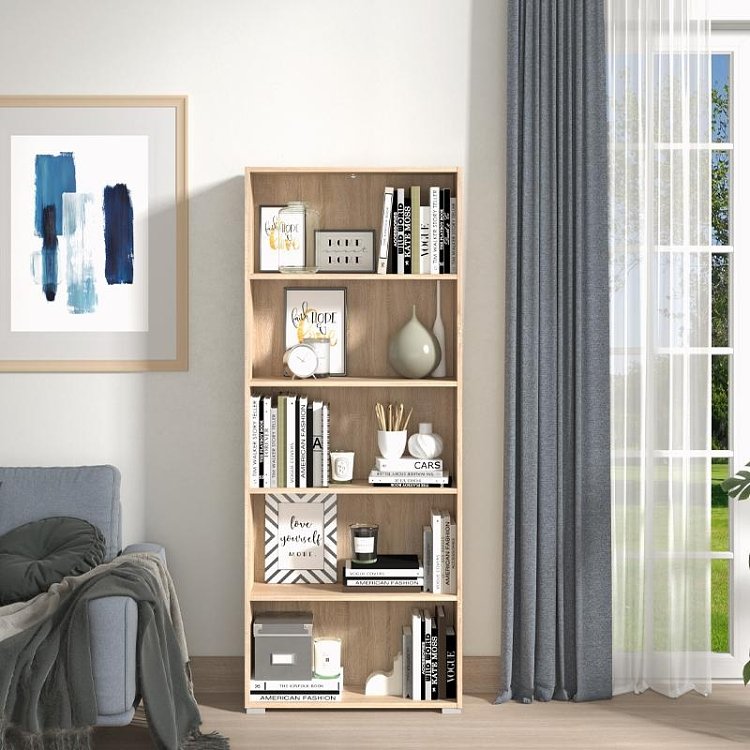 ΒΙΒΛΙΟΘΗΚΗ TOMAR 5 SONOMA 70x24,5x176,5εκ 11011480