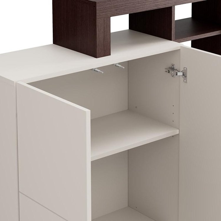 ΒΙΤΡΙΝΑ ARGYLL 2K2V OP 138 CASHMERE ΜΕ DARK TAILOR OAK ΧΡΩΜΑ 116x35x138εκ 11015791