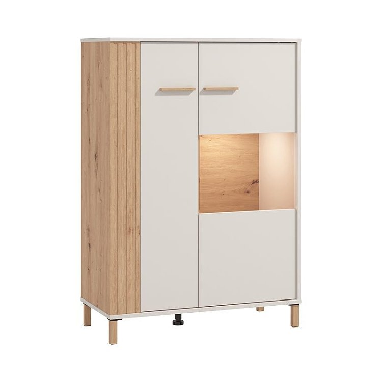 ΒΙΤΡΙΝΑ BELFORT 2K VS1 CASHMERE-ARTISAN OAK 85x40x122εκ o.r.s 11013024