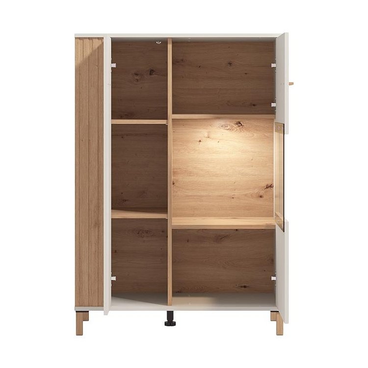 ΒΙΤΡΙΝΑ BELFORT 2K VS1 CASHMERE-ARTISAN OAK 85x40x122εκ o.r.s 11013024