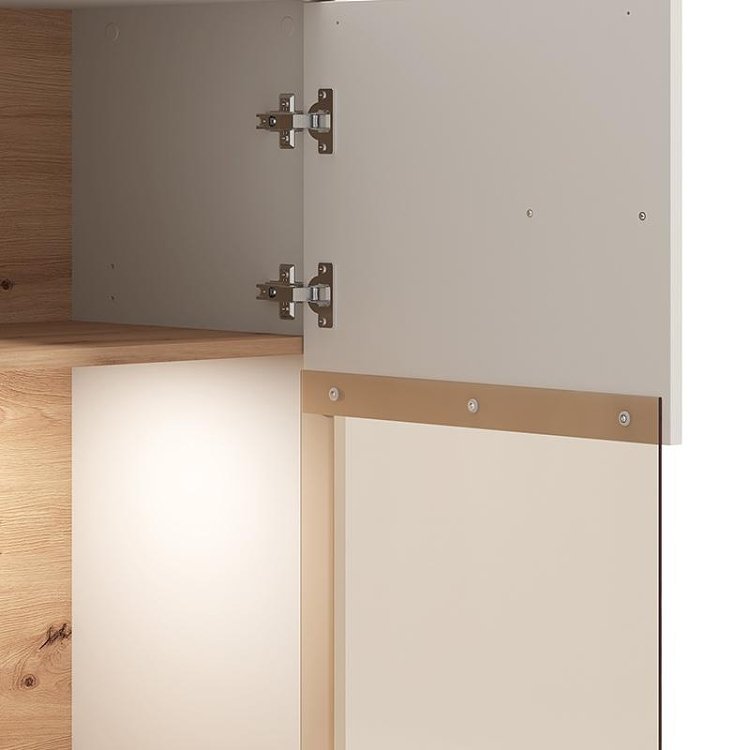ΒΙΤΡΙΝΑ BELFORT 2K VS1 CASHMERE-ARTISAN OAK 85x40x122εκ o.r.s 11013024