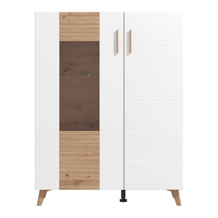 ΒΙΤΡΙΝΑ BRETAGNA 2K VS1 ARTISAN OAK-ΛΕΥΚΟ HIGH GLOSS FOIL 96x35x125εκ a.p.r 11012056