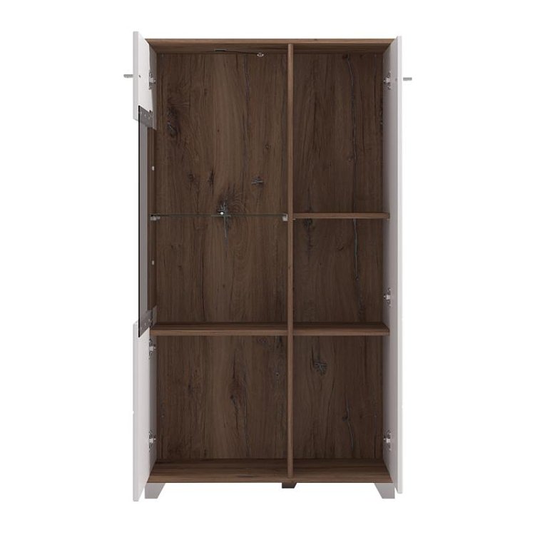 ΒΙΤΡΙΝΑ BURGUNDY 2K VS1 140 ΛΕΥΚΟ-FLAGSTAFF OAK-ΛΕΥΚΟ HIGH GLOSS FOIL 78,5x40x139,5εκ s.p.k 11012063