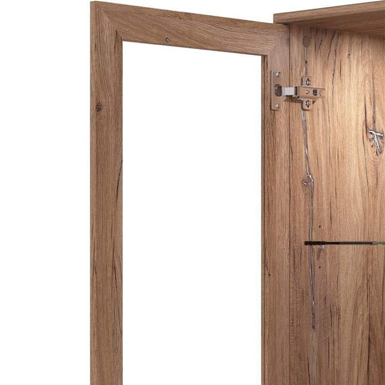 ΒΙΤΡΙΝΑ CORSICA 2K VS1 FLAGSTAFF OAK-ΜΑΥΡΟ 84,5x35x153εκ 11012003