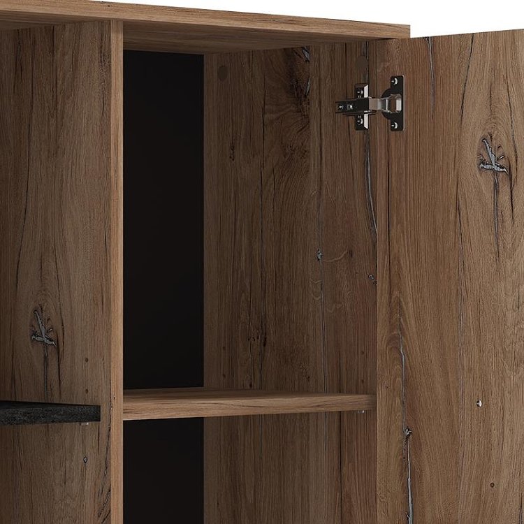 ΒΙΤΡΙΝΑ CORVIA POP FLAGSTAF-CARBON 68x33x130εκ 11013120