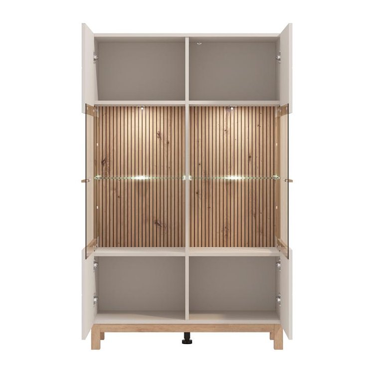 ΒΙΤΡΙΝΑ ESSEX 2K VS2 147 CASHMERE/ARTISAN OAK 90x35x147εκ 11014496