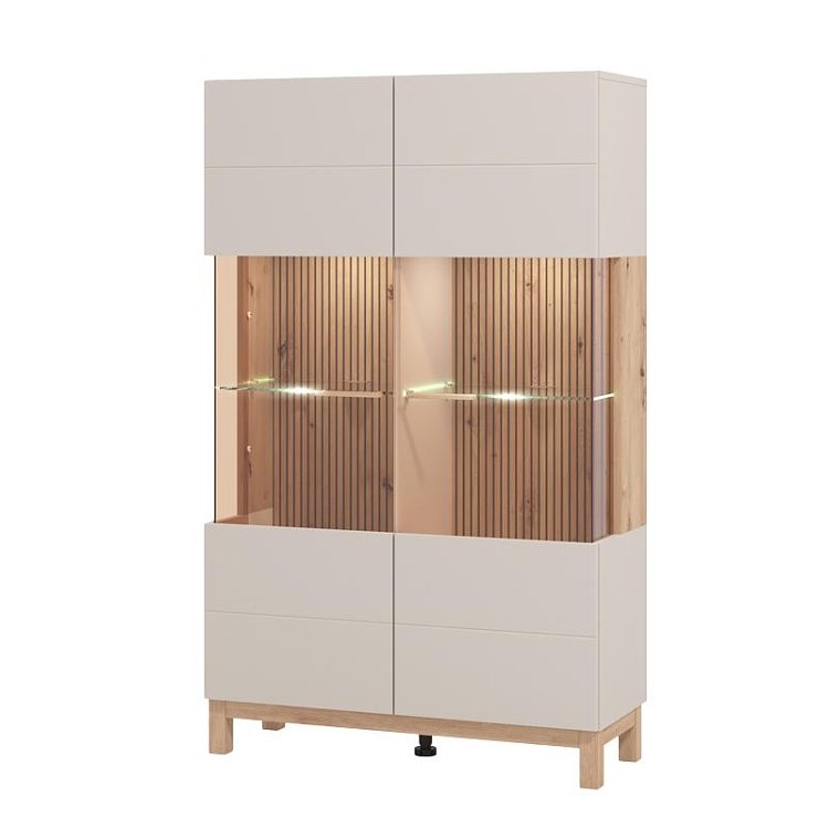 ΒΙΤΡΙΝΑ ESSEX 2K VS2 147 CASHMERE/ARTISAN OAK 90x35x147εκ 11014496