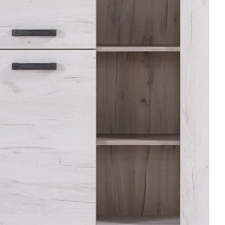 ΒΙΤΡΙΝΑ Kent POP Ν GREY OAK-WHITE OAK 99x36x146εκ knt 11008836