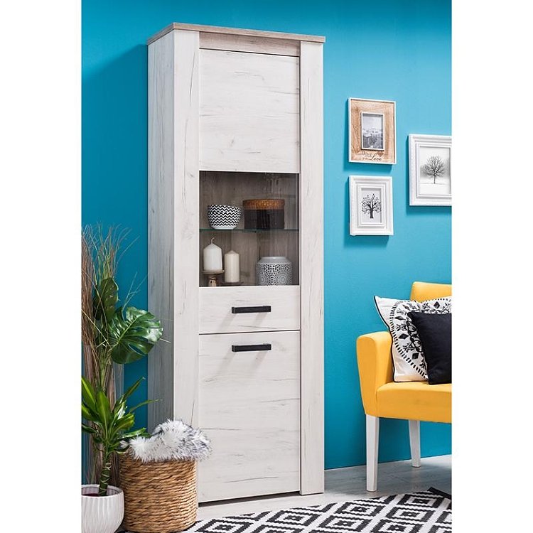 ΒΙΤΡΙΝΑ Kent VS GREY OAK-WHITE OAK 68x36x195εκ knt 11008834