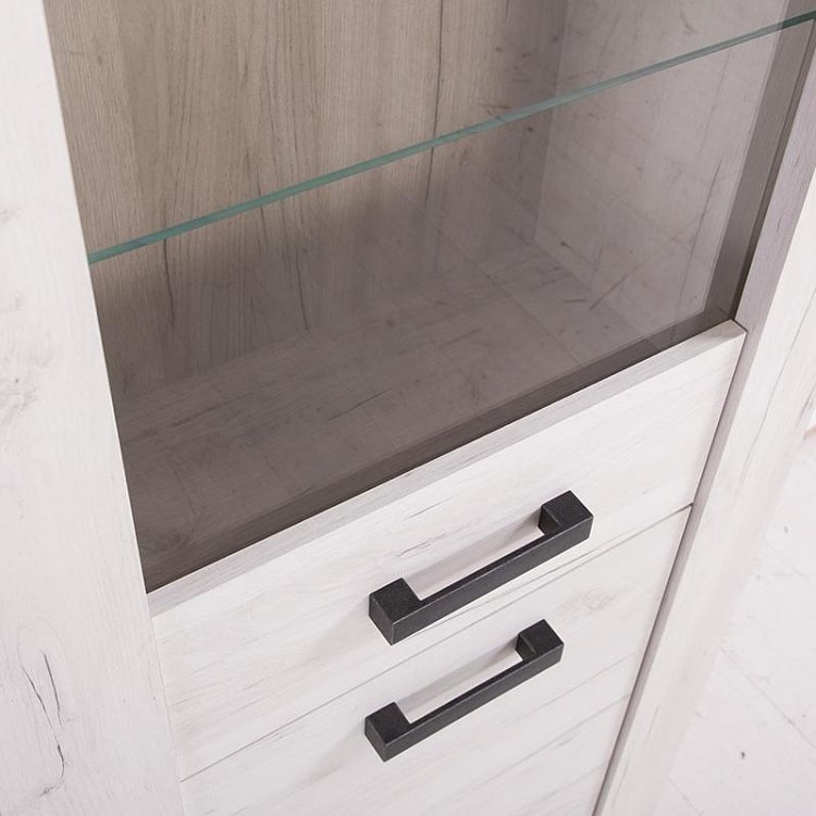 ΒΙΤΡΙΝΑ Kent VS GREY OAK-WHITE OAK 68x36x195εκ knt 11008834